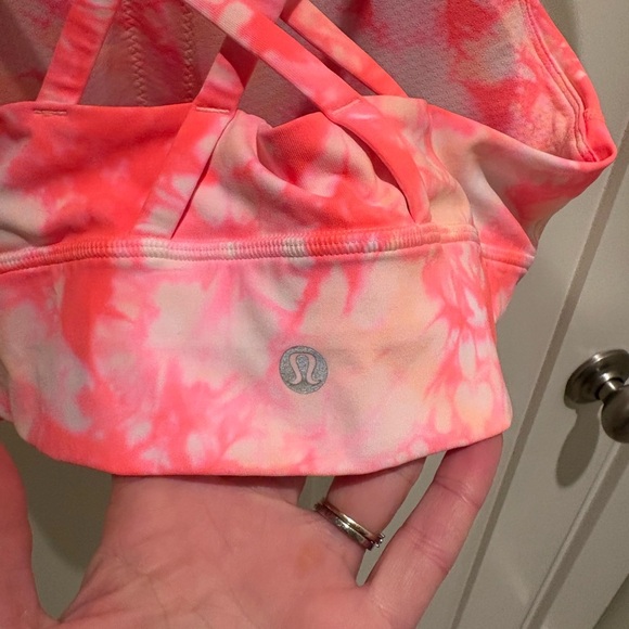 Lululemon Energy Bra High Neck Long Line Shibori Size 10 - Picture 11 of 13
